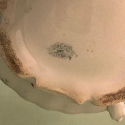 Antique Chamber Pot with Flower Pattern