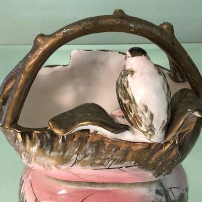 Bowl with bird on branch
