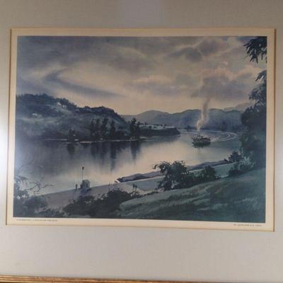 Steamboat on the Ohio River Print