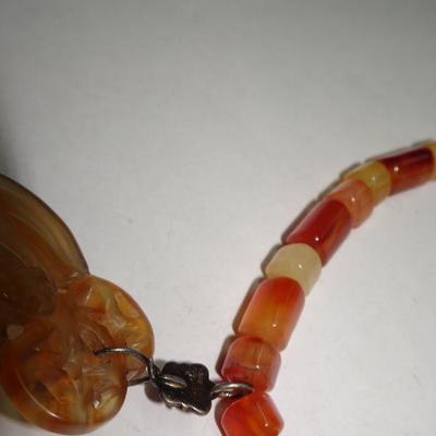 Amber Colored Stone Necklace, Pretty! 