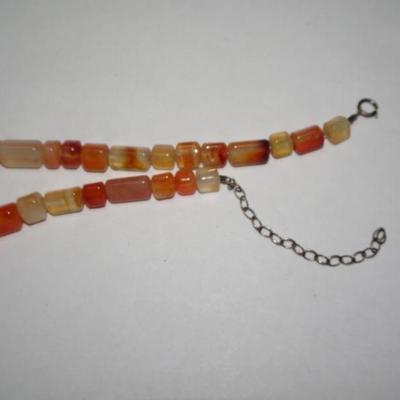 Amber Colored Stone Necklace, Pretty! 