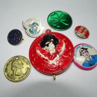 Misc. Button & Pin Lot 