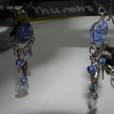 Boho Dangle Glass earrings 
