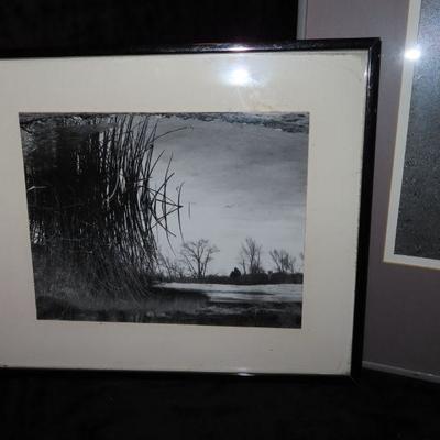 2 Framed Black and White photos