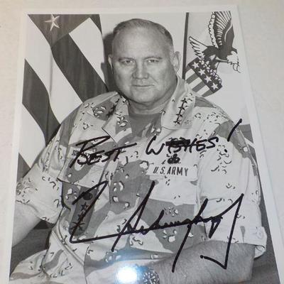 " Signed Autograph by General Schwarzkopf "