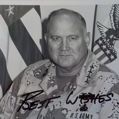 " Signed Autograph by General Schwarzkopf "