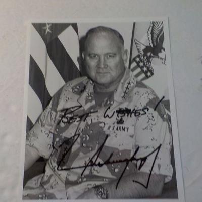 " Signed Autograph by General Schwarzkopf "