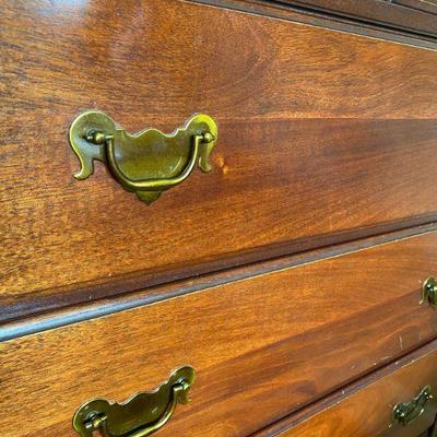 Vintage Traditional Solid Mahogany Tall Dresser 