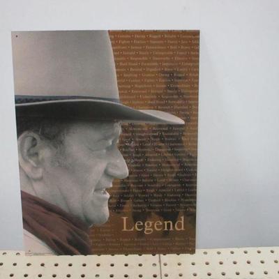 Lot 138 - John Wayne "Legend" 2004 Tin Sign