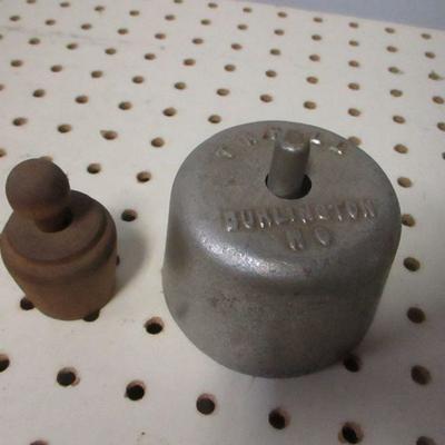 Lot 152 - T R Hall Burlington  Star Butter Press Mold Aluminum
