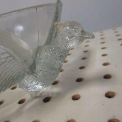 Lot 158 - Clear Glass Bird Candy Dish