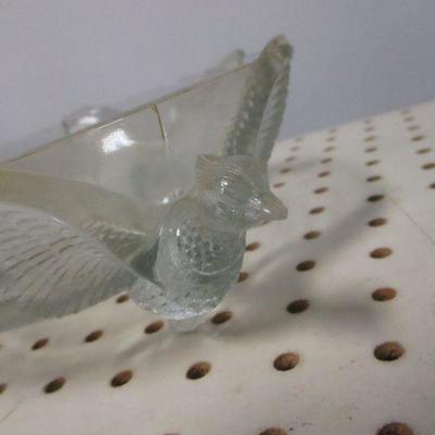 Lot 158 - Clear Glass Bird Candy Dish