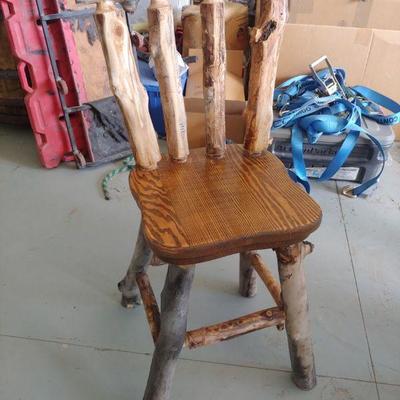 4 Handmade Log Chairs - Charity Auction - Ride for Life & Make-A-Wish Foundation