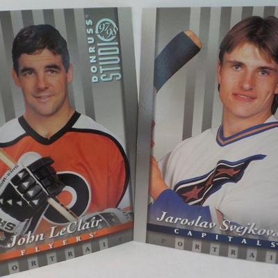 Donruss 97 Hockey hero's John LeClair and Jaroslav Svcjkovsky