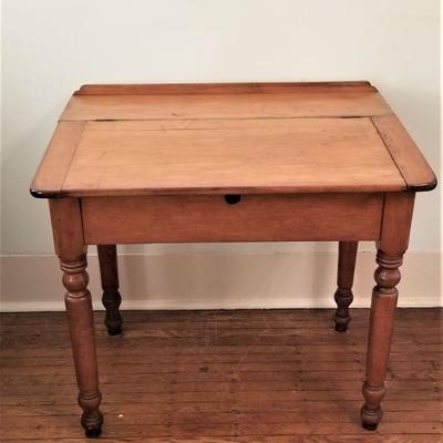 Lot #188  Antique Maple Desk - 19th century - with Lift Top