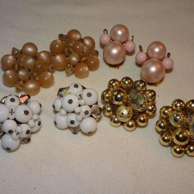 Cluster Clip On Earring Lot MCM