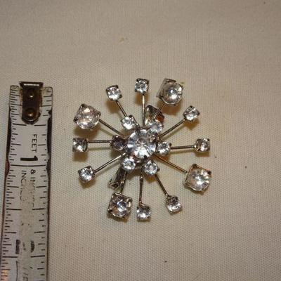 Snowflake Rhinestone Pin 
