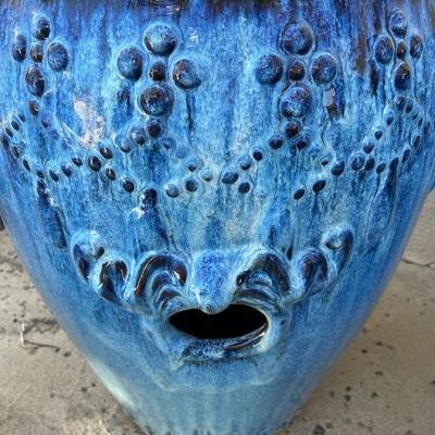 PAIR OF CHINESE BLUE CERAMIC DRUM STOOLS