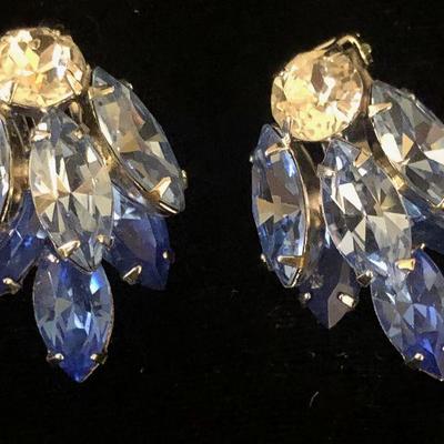 #10 Blue Rhinestone Earrings 
