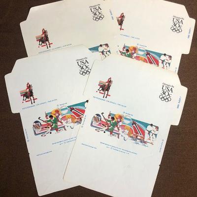 #19 (4) 1984 Pre Stamped Olympics ENVELOPES 