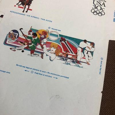 #19 (4) 1984 Pre Stamped Olympics ENVELOPES 