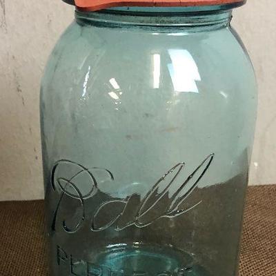 #21 Blue Balls Perfect Mason Quart Jar 