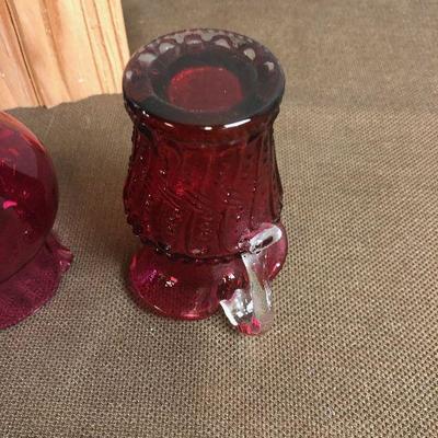 #30 2 Cranberry Vases