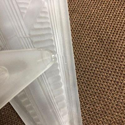 #52 (2) Vintage Clear Satin Glass Slip Shades