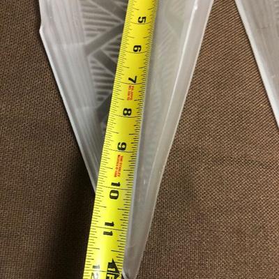 #52 (2) Vintage Clear Satin Glass Slip Shades