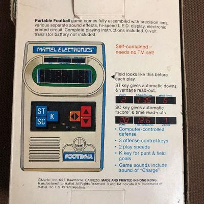 #55 Mattel Electronics FOOTBALL Game 