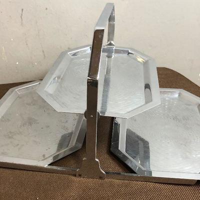 #93 Mid Century Folding Tray Chrome