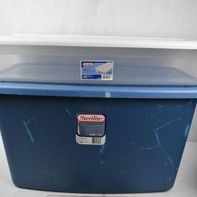 3) Sterilite 50 gal storage totes with lids - Matthews Auctioneers