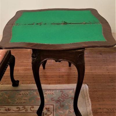 Lot #205  Antique Game/Card Table - 19th Century