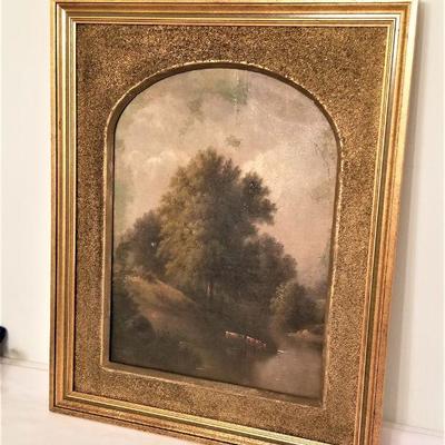 Lot #213  Antique Landscape in the Continental School - nicely framed - early 19th century