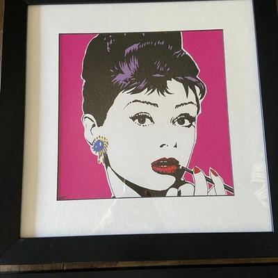 Two (2) AUDREY HEPBURN POP ART PRINTS BY TOMAS VIANA 