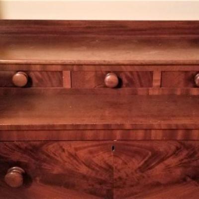Lot #220 Antique Chest with Drawers - Flame Mahogany