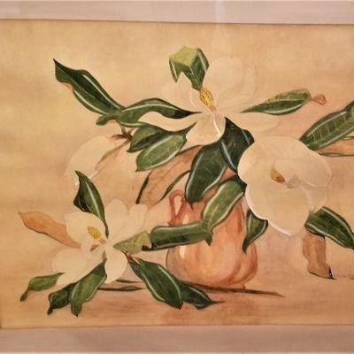 Lot #228  Original framed Watercolor by Newcomb Artist Eunice Bate Coleman, dated 1938