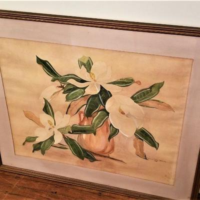Lot #228  Original framed Watercolor by Newcomb Artist Eunice Bate Coleman, dated 1938