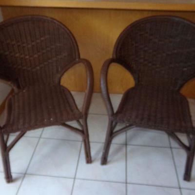 LOT 66  TWO WICKER CHAIRS