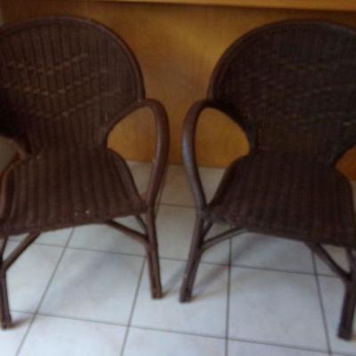 LOT 66  TWO WICKER CHAIRS