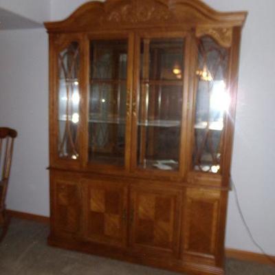 LOT 74  LIGHTED CHINA CABINET