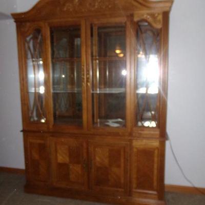 LOT 74  LIGHTED CHINA CABINET