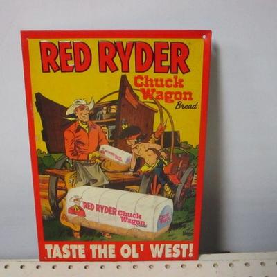 Lot 159 - Red Ryder "Chuck Wagon Bread" Tin Sign