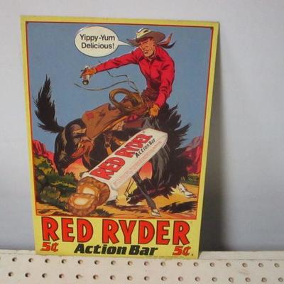 Lot 162 - Red Ryder "Action Bar" Tin Sign