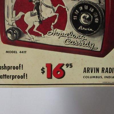 Lot 164 - Hopalong Cassidy Radio Tin Sign