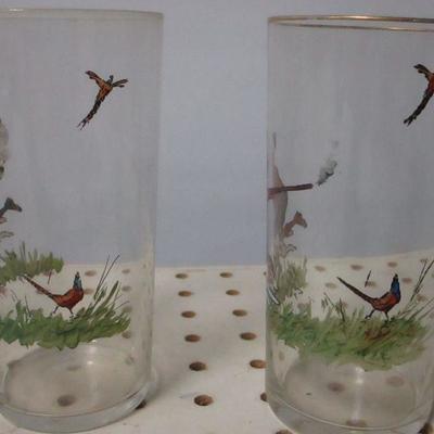 Lot 165 - Hand Painted Sportsman Glasses - Signed