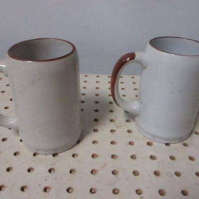 Lot 167 - Currier & Ives Salmon Fishing & Catching A Trout  Stein Mug 