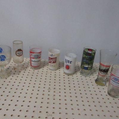 Lot 168 - Beer Glasses - Budweiser - Schlitz - Miller