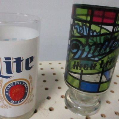 Lot 168 - Beer Glasses - Budweiser - Schlitz - Miller