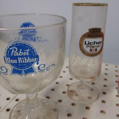 Lot 168 - Beer Glasses - Budweiser - Schlitz - Miller